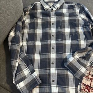 Roundtree & Yorke Blue Casual Button Down Shirt